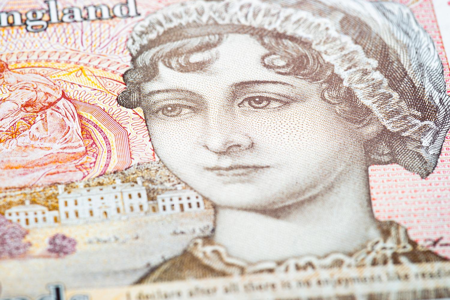 Jane Austen on UK pound note